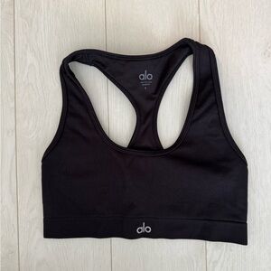 Alo Seamless Ribbed Bra Black US S